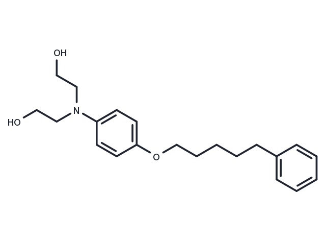 Ethanol, 2,2'-((p-(5-phenylpentyloxy)phenyl)imino)di- Chemical Structure