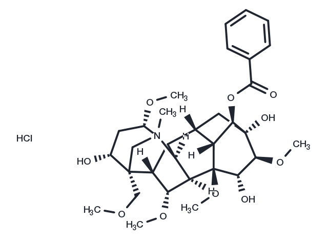 Benzoylmesaconine hydrochloride Chemical Structure