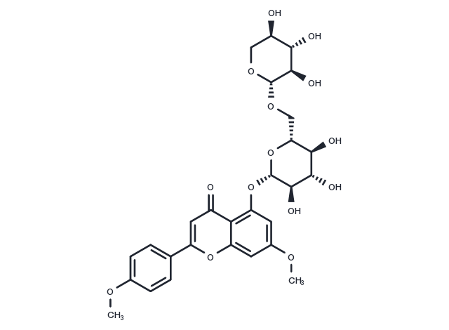 TargetMol Chemical Structure 7,4'-Di-O-methylapigenin 5-O-xylosylglucoside