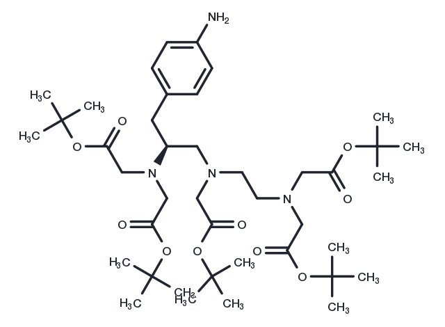 S-2-(4-aminobenzyl)-diethylenetriamine penta-t-butyl acetate Chemical Structure