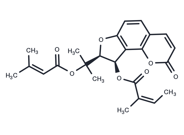 TargetMol Chemical Structure 3'-Angeloyloxy-4'-senecioyloxy-2',3'-dihydrooroselol