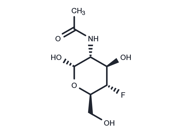 2-Acetamido-2,4-dideoxy-4-fluoro-α-D-glucopyranose Chemical Structure