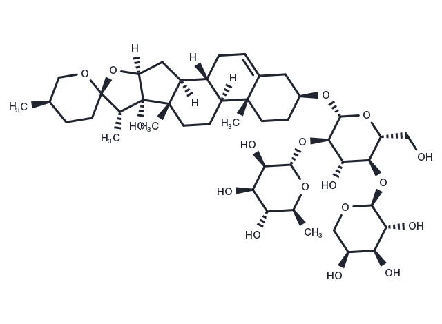 TargetMol Chemical Structure Glucopyranoside,(3beta,25R)-17-hydroxyspirost-5-en-3-yl