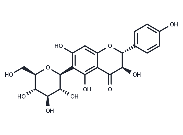 Aromadendrin 6-C-glucoside Chemical Structure