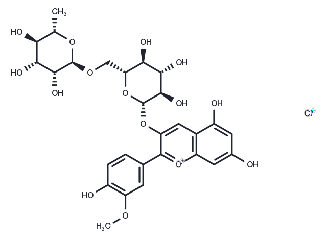 Peonidin-3-O-rutinoside chloride Chemical Structure