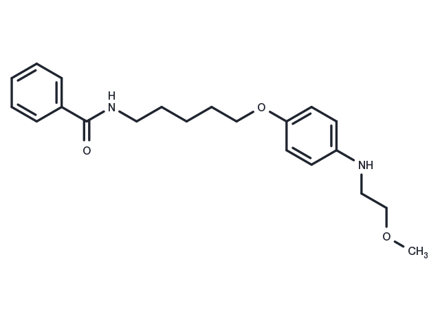 Benzamide, N-(5-(p-((2-methoxyethyl)amino)phenoxy)pentyl)- Chemical Structure