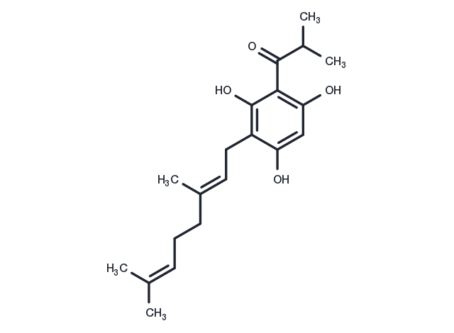 2-Geranyl-4-isobutyrylphloroglucinol Chemical Structure