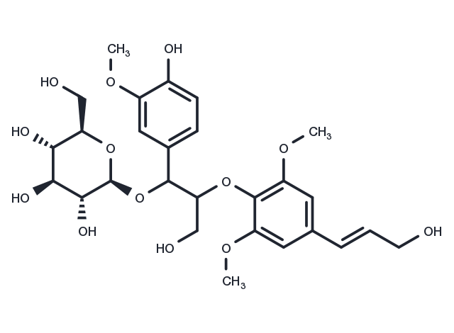 TargetMol Chemical Structure erythro-Guaiacylglycerol beta-sinapyl ether 7-O-glucoside