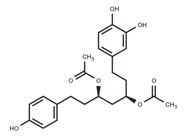 TargetMol Chemical Structure 1-(3,4-Dihydroxyphenyl)-7-(4-hydroxyphenyl)heptane-3,5-diyl diacetate