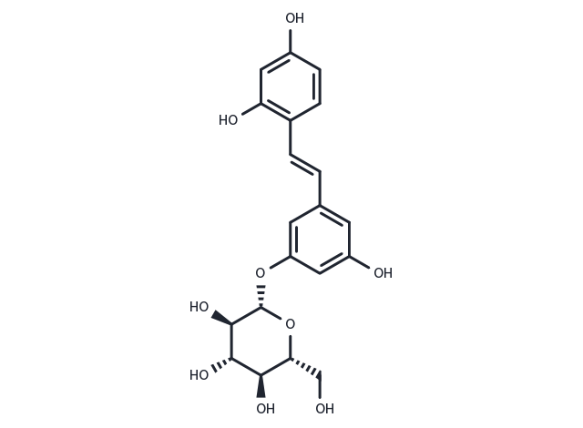 TargetMol Chemical Structure Oxyresveratrol 3'-O-β-D-glucopyranoside