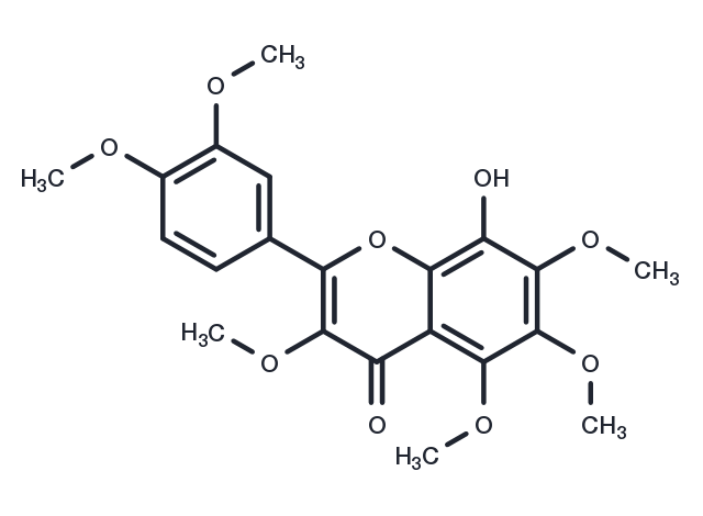 8-Hydroxy-3,5,6,7,3',4'-hexamethoxyflavone Chemical Structure