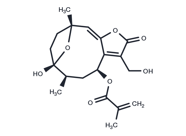 8alpha-(2-Methylacryloyloxy)hirsutinolide Chemical Structure