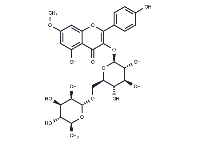 Rhamnocitrin 3-rutinoside Chemical Structure