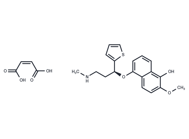 (S)-5-hydroxy-6-methoxy Duloxetine maleate Chemical Structure