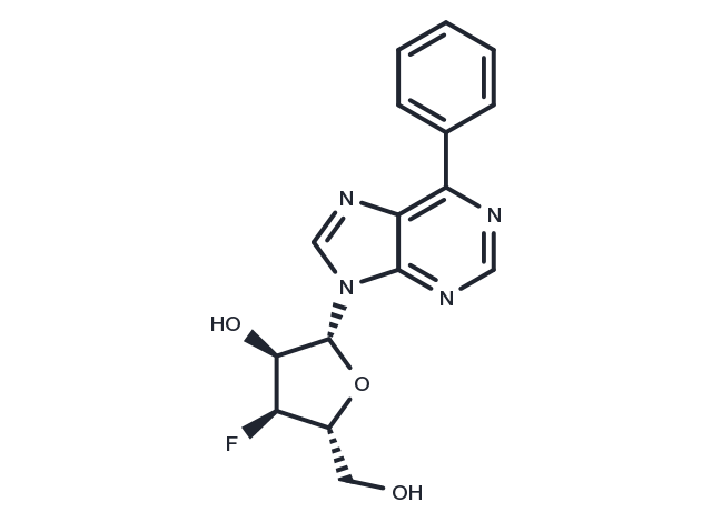 9-(3-Deoxy-3-fluoro-β-D-ribofuranosyl)-6-phenylpurine Chemical Structure