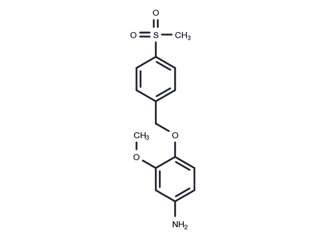 m-Anisidine, 4-((p-(methylsulfonyl)benzyl)oxy)- Chemical Structure