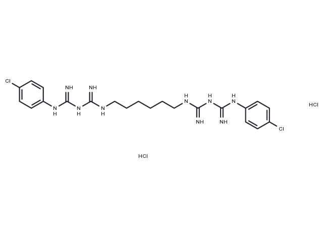 Chlorhexidine dihydrochloride Chemical Structure