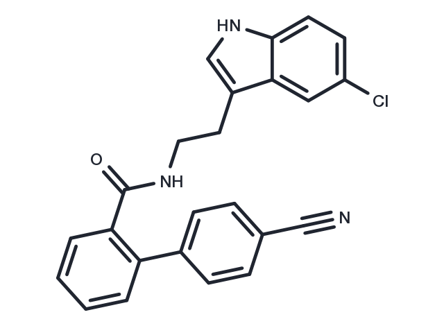 N-[2-(5-Chloro-1H-indol-3-yl)ethyl]-4'-cyanobiphenyl-2-carboxaMide Chemical Structure