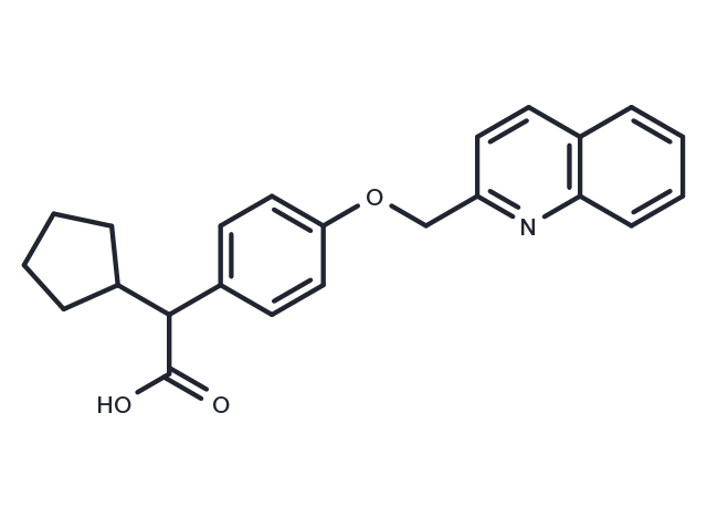 TargetMol Chemical Structure α-Cyclopentyl-4-(2-quinolinylmethoxy)benzeneacetic acid