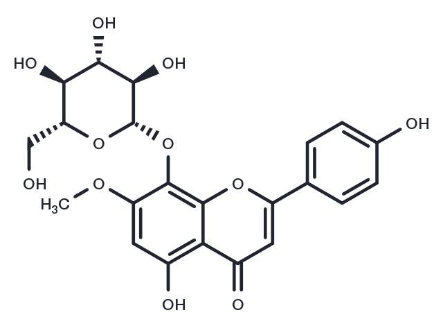 TargetMol Chemical Structure 5,8,4'-Trihydroxy-7-methoxyflavone 8-O-glucoside