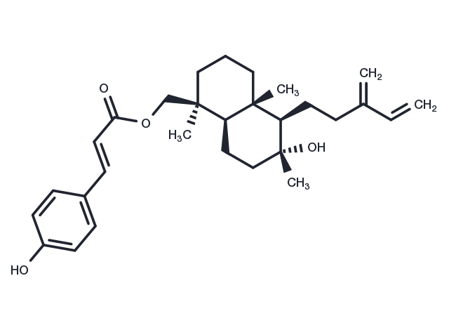 8alpha-Hydroxylabda-13(16),14-dien-19-yl p-hydroxycinnamate Chemical Structure