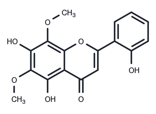2',5,7-Trihydroxy-6,8-dimethoxyflavone Chemical Structure