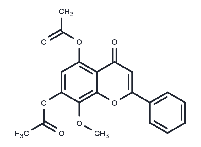 5,7-Diacetoxy-8-methoxyflavone Chemical Structure