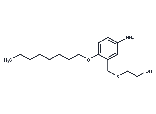 Ethanol, 2-((5-amino-4-(octyloxy)benzyl)thio)- Chemical Structure