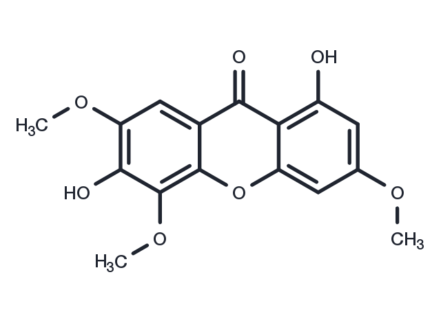 3,8-Dihydroxy-2,4,6-trimethoxyxanthone Chemical Structure