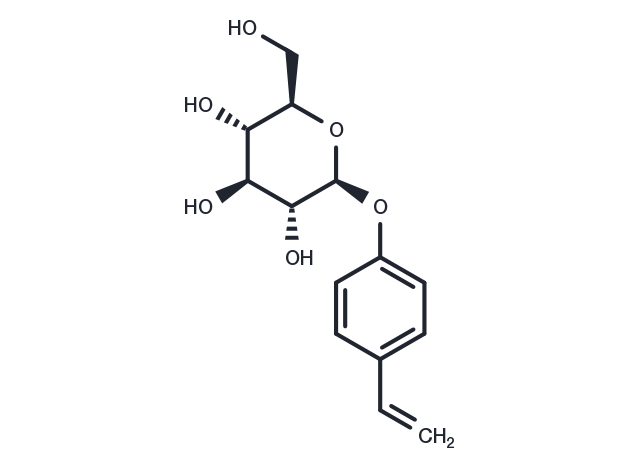 p-Vinylphenyl O-beta-D-glucopyranoside Chemical Structure