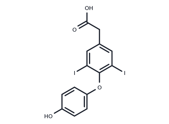 3,5-Diiodothyroacetic Acid Chemical Structure