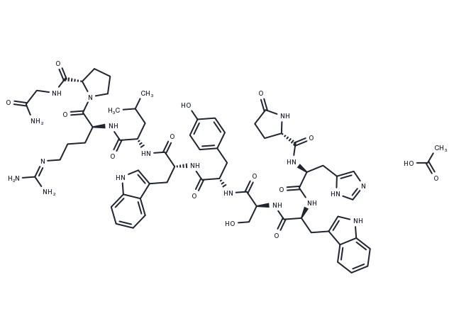 Triptorelin acetate(57773-63-4 free base) Chemical Structure