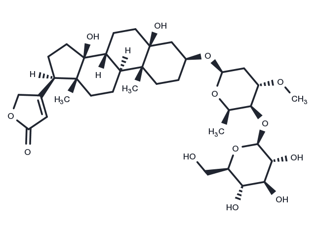 TargetMol Chemical Structure Periplogenin 3-[O-β-glucopyranosyl-(1→4)-β-sarmentopyranoside]