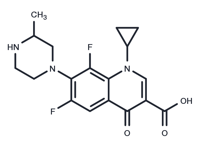 1-Cyclopropyl-6,8-difluoro-7-(3-methylpiperazin-1-yl)-4-oxo-1,4-dihydroquinoline-3-carboxylic acid Chemical Structure