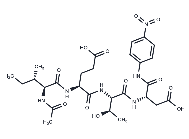 Ac-Ile-Glu-Thr-Asp-pNA Chemical Structure