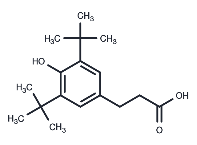 3-(3,5-Di-tert-butyl-4-hydroxyphenyl)propionic acid Chemical Structure