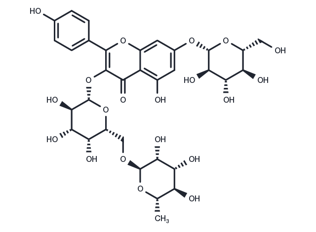 Kaempferol 3-robinoside 7-glucoside Chemical Structure