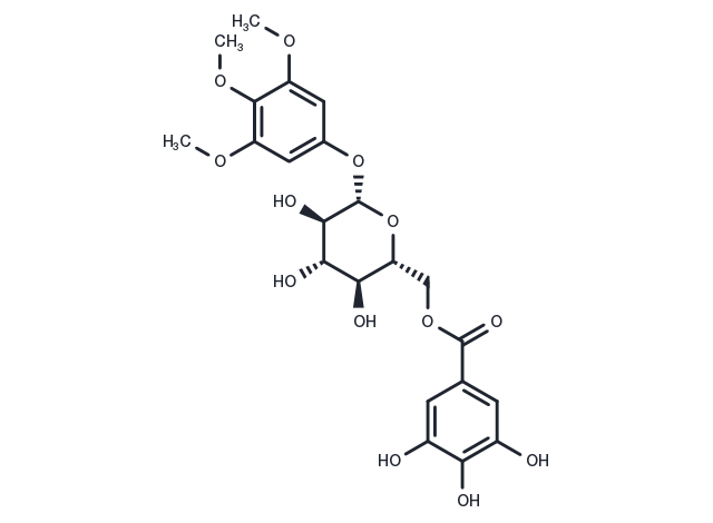 TargetMol Chemical Structure 3,4,5-Trimethoxyphenyl-(6-O-galloyl)-O-beta-D-glucopyranoside