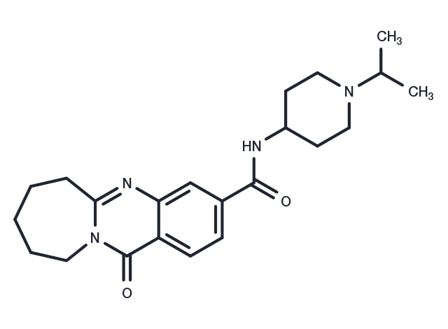 12-oxo-N-[1-(propan-2-yl)piperidin-4-yl]-6H,7H,8H,9H,10H,12H-azepino[2,1-b]quinazoline-3-carboxamide Chemical Structure