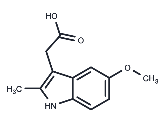 5-Methoxy-2-methyl-3-indoleacetic acid Chemical Structure