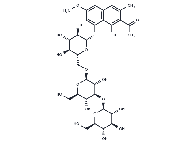 Torachrysone Triglucoside Chemical Structure