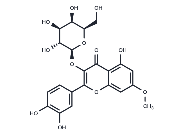 Rhamnetin 3-galactoside Chemical Structure