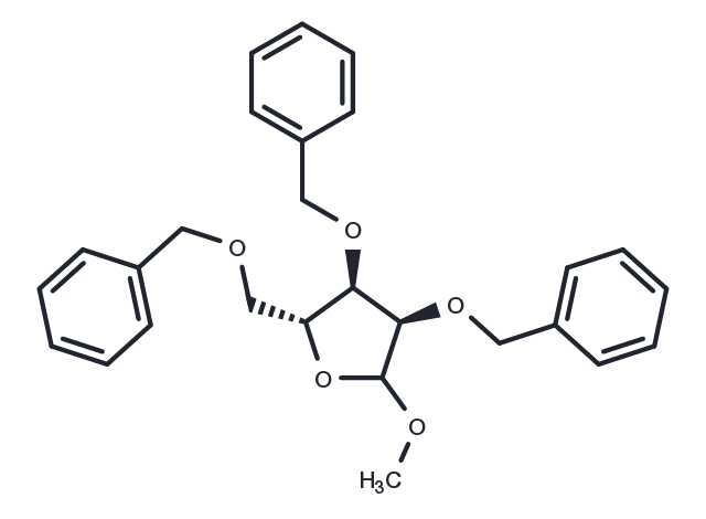 Methyl  2,3,5-tri-O-benzyl-D-ribofuranoside Chemical Structure