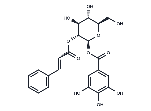 TargetMol Chemical Structure 1-O-Galloyl-2-O-cinnamoyl-glucose