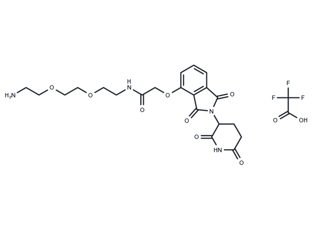TargetMol Chemical Structure Thalidomide-O-amido-PEG2-C2-NH2 TFA