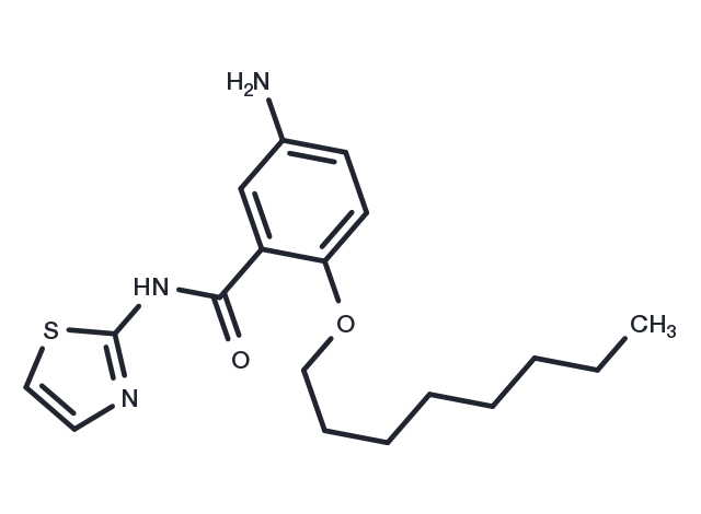 Benzamide, 5-amino-2-(octyloxy)-N-(2-thiazolyl)- Chemical Structure