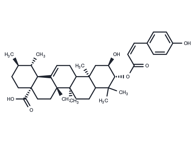 3-beta-O-(cis-p-Coumaroyl)corosolic acid Chemical Structure