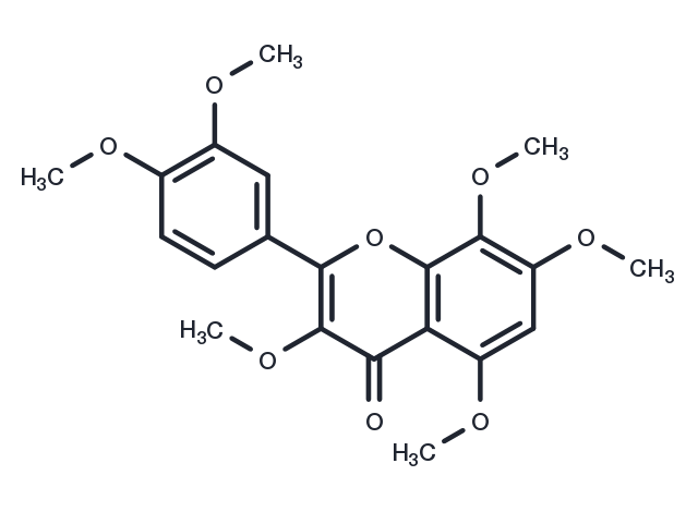 3,5,7,8,3′,4′-Hexamethoxyflavone Chemical Structure