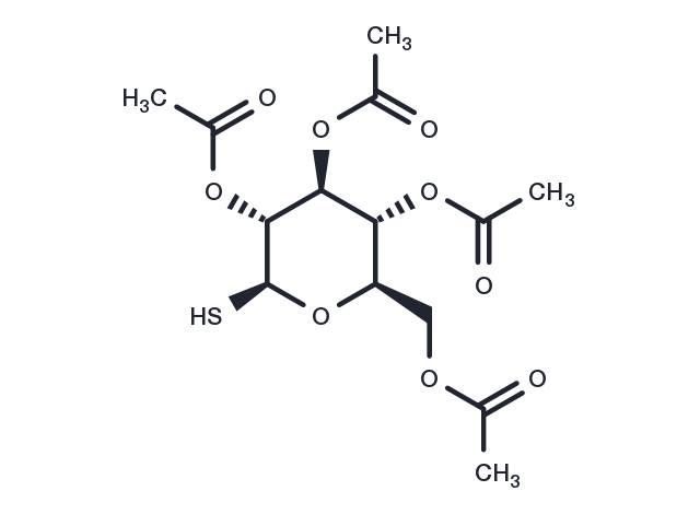 1-thio-β-D-Glucose Tetraacetate Chemical Structure