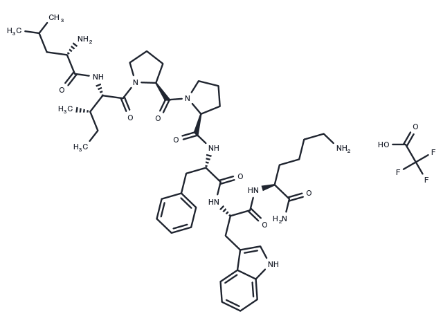 Cardiotoxin Analog (CTX) IV (6-12) TFA Chemical Structure